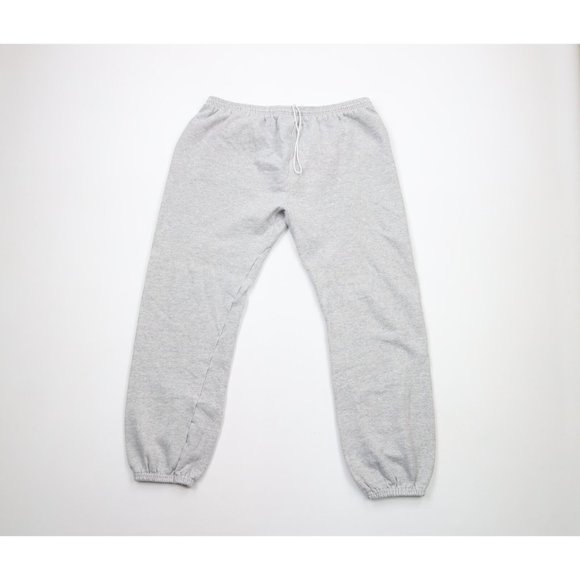Vintage 90s Streetwear Womens Large Blank Triblend Cuffed Sweatpants Joggers USA